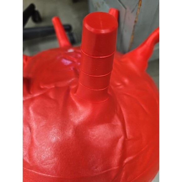 Inflatable Jumping Hop Ball Children Bouncing Ball with Handle Exercise Toy Red - Picture 3 of 4